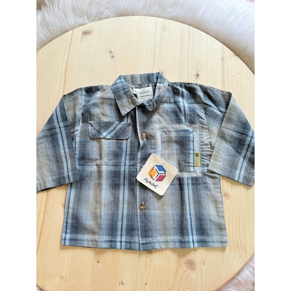 Alphabet button down shirt 9M